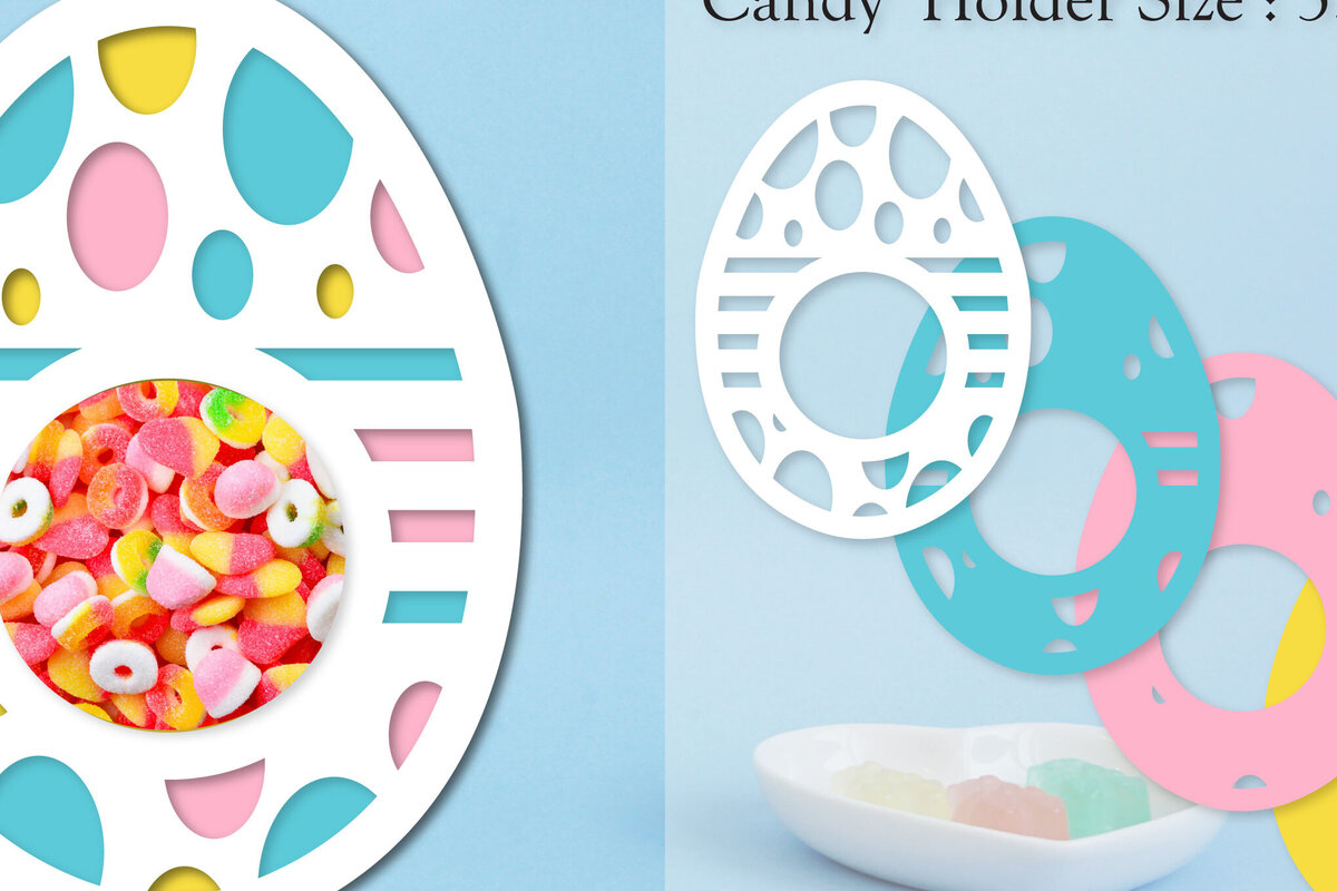 Intra απο ξύλο plywood 3mm-4mm πάχος - Easter Egg Candy Dome Horder  Δίασταση 15x15 cm INTRAFABR-91645323