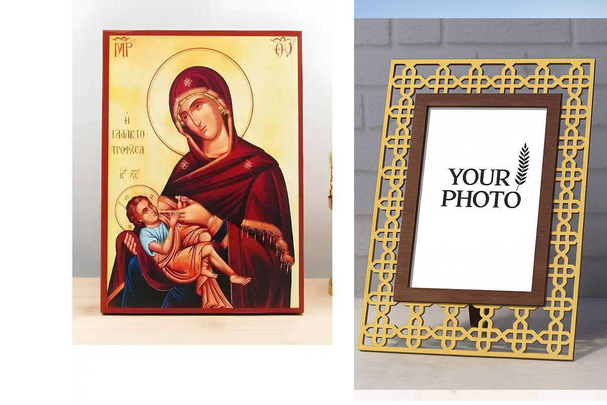 Εικόνα Ορθοδοξίας Πολυτελείας  με  σχεδιο Σταυρούς μαζι με  Βάση σε  8 χρώματα με περίγραμμα χρυσό σε ξύλο Plywood (Πλακάζ)   με  βάση Παναγία η Γαλακτοδότης «Γαλακτοτροφούσα», Ξύλινη Χειροποίητη Εικόνα Ελληνικής Κορυφαίας Βυζαντινής Στυλ Κρεμαστή σε Ξυλόπλακα Θρησκευτικό Χειροποίητη Ελληνορθόδοξη εικόνα του Ιησού Χριστού, Κρεμαστή πλάκα βυζαντινής τέχνης, χριστιανική τέχνη Διάσταση 10x7 cm (3,9 x 2,8 ίντσες)  INTRAEK3kadro3211-10802