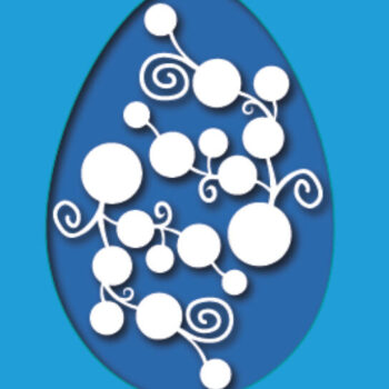 Intra απο ξύλο plywood 3mm-4mm πάχος - Πασχαλινό αυγό κάρτα Δίασταση 15x15 cm INTRAFABR-24448380 - Image 1