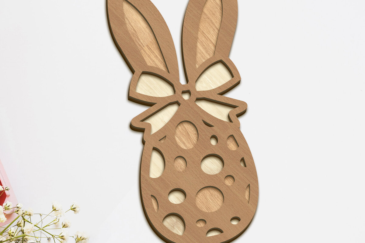 Intra απο ξύλο plywood 3mm-4mm πάχος - Διακοσμητικό πρότυπο κοπής πασχαλινών αυγών Δίασταση 5x4 cm INTRAFABR-90463758