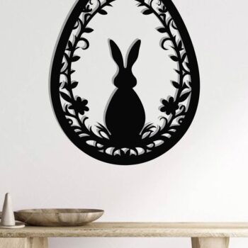 Intra απο ξύλο plywood 3mm-4mm πάχος - Διακοσμητικό πασχαλινό αυγό κοπής με λέιζερ  Δίασταση 40x50 cm INTRAFABR-118133810 - Image 2