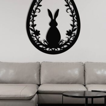 Intra απο ξύλο plywood 3mm-4mm πάχος - Διακοσμητικό πασχαλινό αυγό κοπής με λέιζερ  Δίασταση 40x50 cm INTRAFABR-118133810 - Image 3