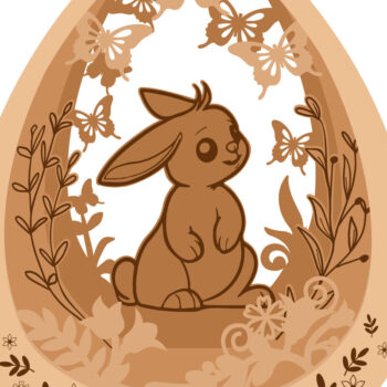 Intra απο ξύλο plywood 3mm-4mm πάχος - Διακοσμητικό στολίδι Πασχαλινό Αυγό, κομμένο  Δίασταση 5x6 cm INTRAFABR-87406562 - Image 3