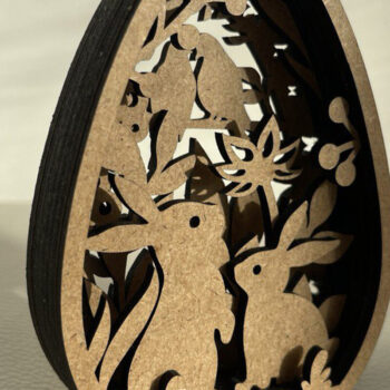 Intra απο ξύλο plywood 3mm-4mm πάχος - Διακοσμητικό πρότυπο πασχαλινών αυγών Δίασταση 4x5 cm INTRAFABR-115598219 - Image 1