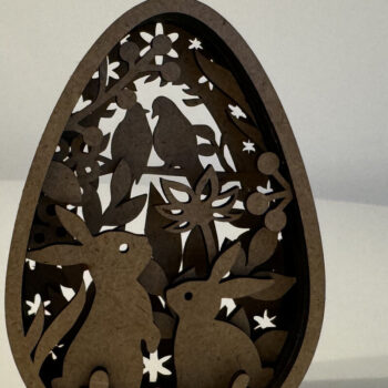 Intra απο ξύλο plywood 3mm-4mm πάχος - Διακοσμητικό πρότυπο πασχαλινών αυγών Δίασταση 4x5 cm INTRAFABR-115598219 - Image 2