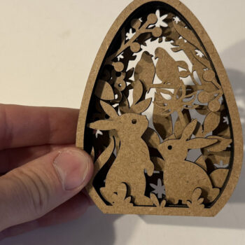 Intra απο ξύλο plywood 3mm-4mm πάχος - Διακοσμητικό πρότυπο πασχαλινών αυγών Δίασταση 4x5 cm INTRAFABR-115598219 - Image 3