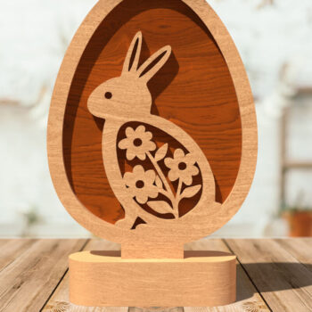 Intra απο ξύλο plywood 3mm-4mm πάχος - Πασχαλινό Αυγό Οθόνη Laser Cut  Δίασταση 20x20 cm INTRAFABR-116355378 - Image 1