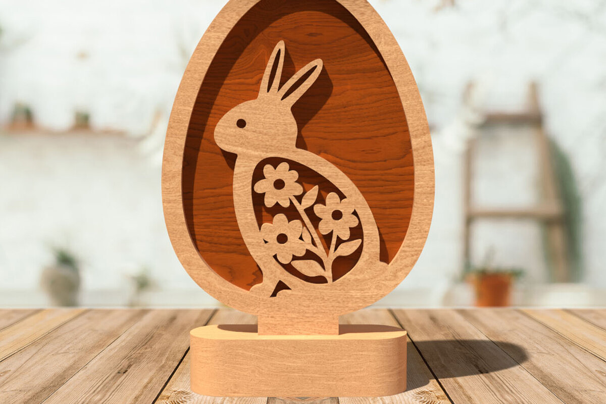 Intra απο ξύλο plywood 3mm-4mm πάχος - Πασχαλινό Αυγό Οθόνη Laser Cut  Δίασταση 20x20 cm INTRAFABR-116355378