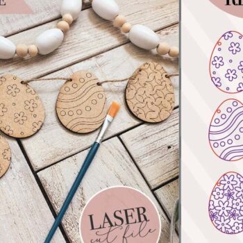 Intra απο ξύλο plywood 3mm-4mm πάχος - Πασχαλινό αυγό DIY Garland  Δίασταση 4x4 cm INTRAFABR-72643394 - Image 1