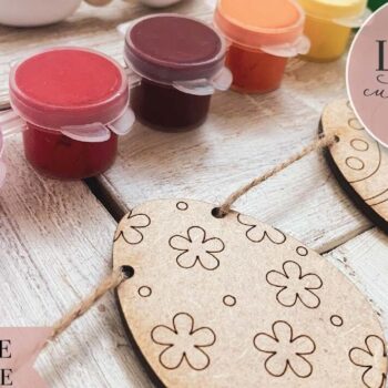 Intra απο ξύλο plywood 3mm-4mm πάχος - Πασχαλινό αυγό DIY Garland  Δίασταση 4x4 cm INTRAFABR-72643394 - Image 5