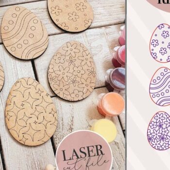 Intra απο ξύλο plywood 3mm-4mm πάχος - Κιτ βαφής πασχαλινών αυγών DIY Δίασταση 15x15 cm INTRAFABR-75551074 - Image 1