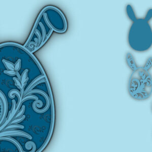 Intra απο ξύλο plywood 3mm-4mm πάχος - Πασχαλινό αυγό λουλουδάτο σχέδιο  Χαρτί κοπής Δίασταση 15x15 cm INTRAFABR-60428142