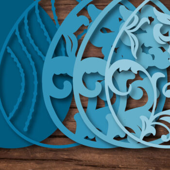 Intra απο ξύλο plywood 3mm-4mm πάχος - Πασχαλινό αυγό λουλουδάτο πολυστρωματικό κόψιμο με λέιζερ Δίασταση 15x15 cm INTRAFABR-27135881 - Image 5