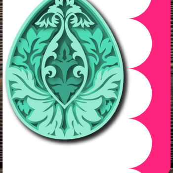 Intra απο ξύλο plywood 3mm-4mm πάχος - Πασχαλινό αυγό Floral Multilayer  Δίασταση 15x15 cm INTRAFABR-27080638 - Image 3