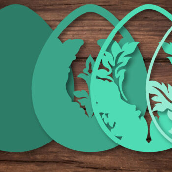 Intra απο ξύλο plywood 3mm-4mm πάχος - Πασχαλινό αυγό Floral Multilayer  Δίασταση 15x15 cm INTRAFABR-27080638 - Image 4