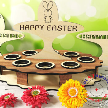 Intra απο ξύλο plywood 3mm-4mm πάχος - Πασχαλινή αυγοθήκη Δίασταση 15x15 cm INTRAFABR-26443220 - Image 1