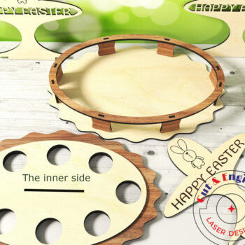 Intra απο ξύλο plywood 3mm-4mm πάχος - Πασχαλινή αυγοθήκη Δίασταση 15x15 cm INTRAFABR-26443220 - Image 3