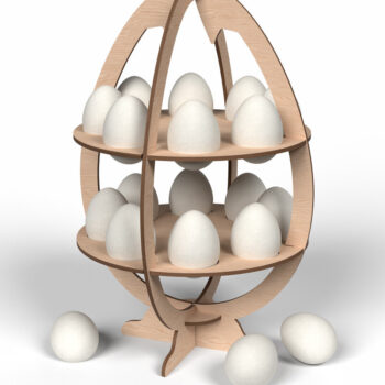 Intra απο ξύλο plywood 3mm-4mm πάχος - Δέσμη θήκης πασχαλινών αυγών  Δίασταση 20x20 cm INTRAFABR-116902595 - Image 5