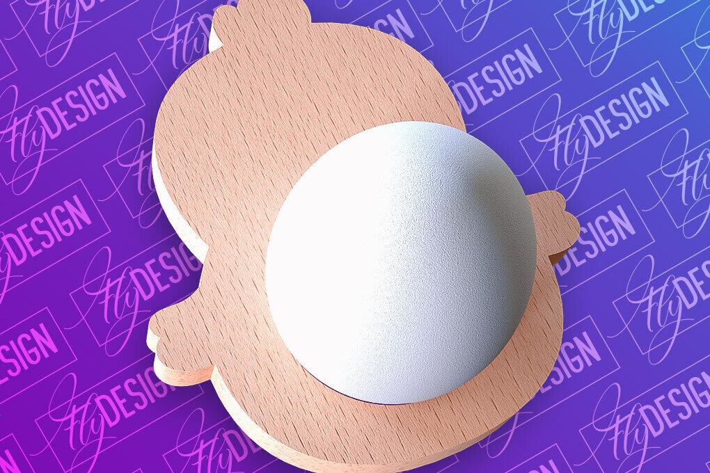 Intra απο ξύλο plywood 3mm-4mm πάχος - Πασχαλινή Αυγοθήκη |  CNC Δίασταση 15x15 cm INTRAFABR-91959325