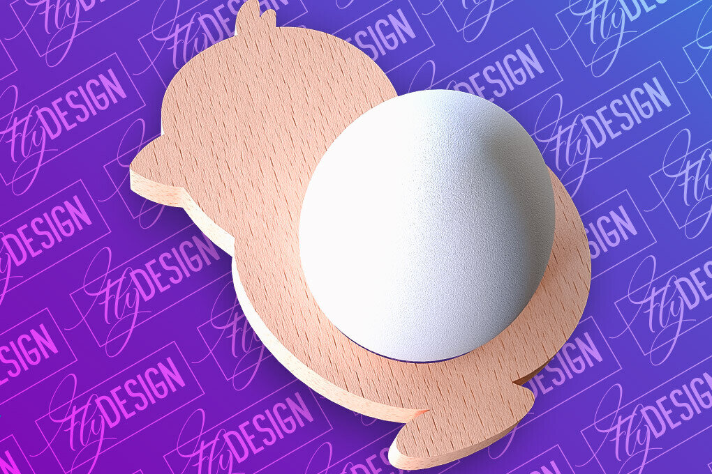 Intra απο ξύλο plywood 3mm-4mm πάχος - Πασχαλινή Αυγοθήκη |  CNC Δίασταση 15x15 cm INTRAFABR-91959345