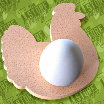 Intra απο ξύλο plywood 3mm-4mm πάχος - Πασχαλινή Αυγοθήκη |  CNC Δίασταση 15x15 cm INTRAFABR-91668718 - Image 1