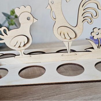 Intra απο ξύλο plywood 3mm-4mm πάχος - Πασχαλινή Αυγοθήκη , 8 Αυγοθήκη Δίασταση 15x15 cm INTRAFABR-116833794 - Image 1