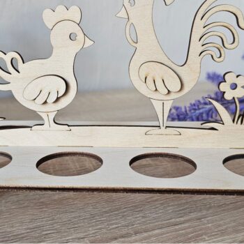 Intra απο ξύλο plywood 3mm-4mm πάχος - Πασχαλινή Αυγοθήκη , 8 Αυγοθήκη Δίασταση 15x15 cm INTRAFABR-116833794 - Image 2