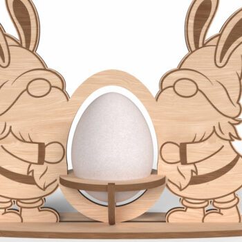 Intra απο ξύλο plywood 3mm-4mm πάχος - Πασχαλινή θήκη αυγών  Bundle Cut Laser Δίασταση 6x6 cm INTRAFABR-116998680 - Image 3