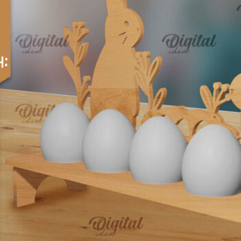 Intra απο ξύλο plywood 3mm-4mm πάχος - Πασχαλινή θήκη αυγών  Bundle Cut Laser Δίασταση 15x15 cm INTRAFABR-88284110 - Image 3