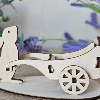 Intra απο ξύλο plywood 3mm-4mm πάχος - Πασχαλινή Αυγοθήκη , Κουνελάκι & Κόκορας Δίασταση 4x4 cm INTRAFABR-116833805 - Image 7