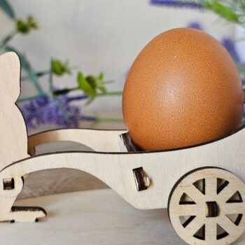 Intra απο ξύλο plywood 3mm-4mm πάχος - Πασχαλινή Αυγοθήκη , Κουνελάκι & Κόκορας Δίασταση 4x4 cm INTRAFABR-116833805 - Image 9