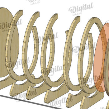 Intra απο ξύλο plywood 3mm-4mm πάχος - Πασχαλινό Φωτιστικό Αυγού LaserCut. Led Nightlight Δίασταση 15x15 cm INTRAFABR-115822706 - Image 2