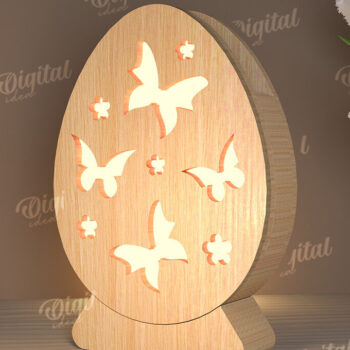 Intra απο ξύλο plywood 3mm-4mm πάχος - Πασχαλινά φωτιστικά με λέιζερ κομμένο πακέτο Δίασταση 15x15 cm INTRAFABR-115831207 - Image 7