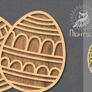 Intra απο ξύλο plywood 3mm-4mm πάχος - Διακόσμηση πασχαλινών αυγών κοπής με λέιζερ 2 Δίασταση 20x20 cm INTRAFABR-118736442 - Image 1