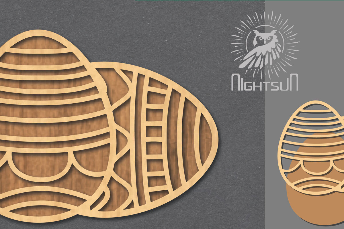 Intra απο ξύλο plywood 3mm-4mm πάχος - Διακόσμηση πασχαλινών αυγών κοπής με λέιζερ 3 Δίασταση 20x20 cm INTRAFABR-118736473