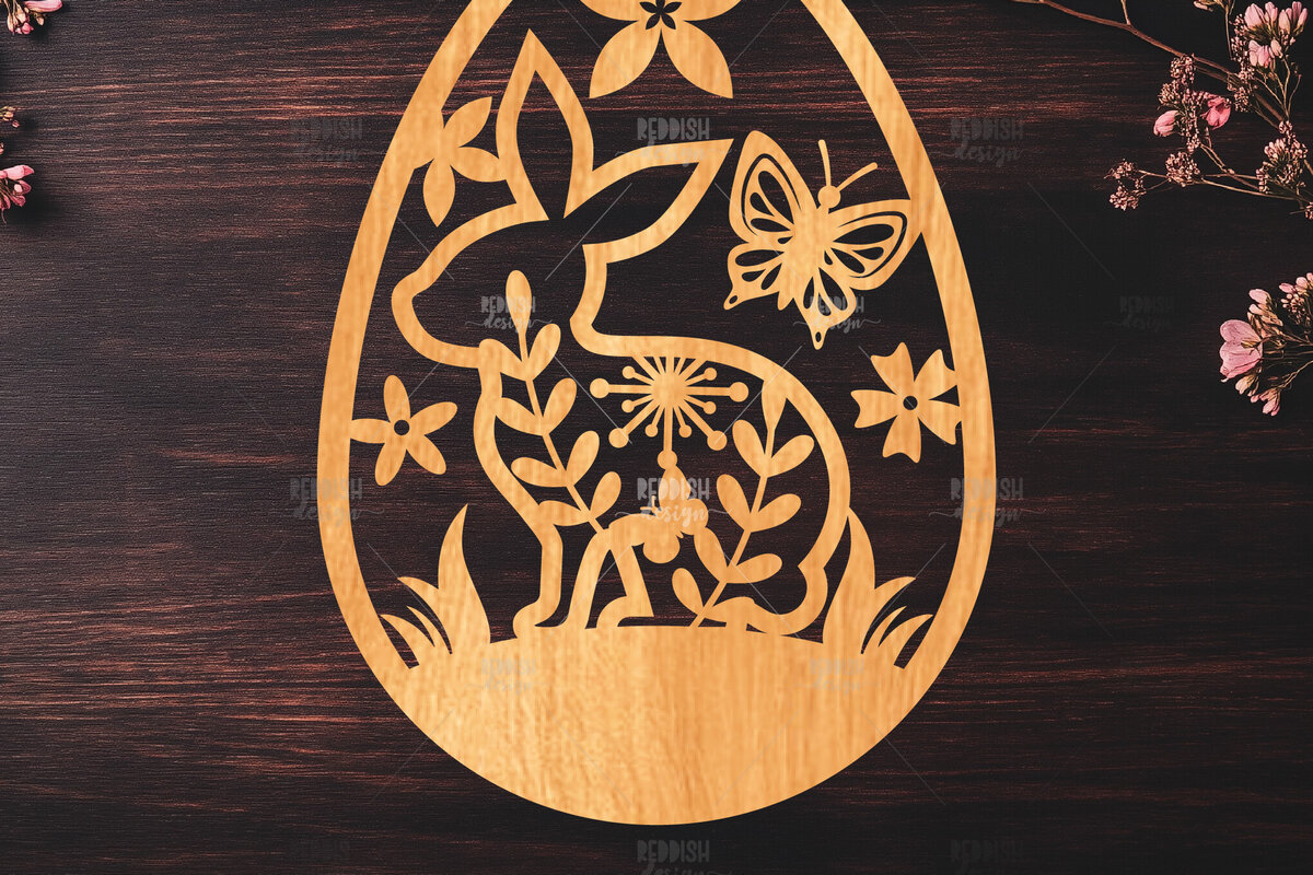 Intra απο ξύλο plywood 3mm-4mm πάχος -  κοπής με λέιζερ πασχαλινό αυγό Δίασταση 15x15 cm INTRAFABR-116667980