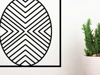 Intra απο ξύλο plywood 3mm-4mm πάχος - Πασχαλινό αυγό με λέιζερ κομμένο  λαγουδάκι Τέχνη τοίχου Δίασταση 40x50 cm INTRAFABR-66919577 - Image 2