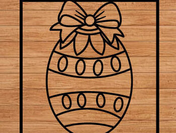 Intra απο ξύλο plywood 3mm-4mm πάχος - Πασχαλινό αυγό με λέιζερ κομμένο  λαγουδάκι Τέχνη τοίχου Δίασταση 40x50 cm INTRAFABR-66919350 - Image 1