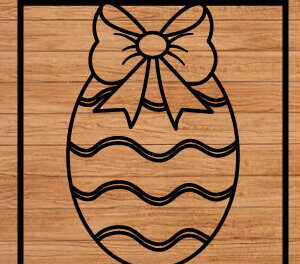 Intra απο ξύλο plywood 3mm-4mm πάχος - Πασχαλινό αυγό με λέιζερ κομμένο  μεταλλικό τοίχου Δίασταση 40x50 cm INTRAFABR-66919730