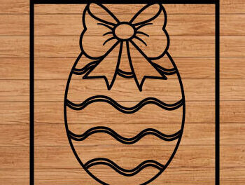 Intra απο ξύλο plywood 3mm-4mm πάχος - Πασχαλινό αυγό με λέιζερ κομμένο  μεταλλικό τοίχου Δίασταση 40x50 cm INTRAFABR-66919730 - Image 1