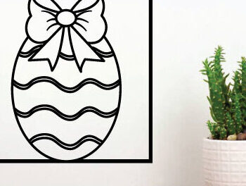 Intra απο ξύλο plywood 3mm-4mm πάχος - Πασχαλινό αυγό με λέιζερ κομμένο  μεταλλικό τοίχου Δίασταση 40x50 cm INTRAFABR-66919730 - Image 2