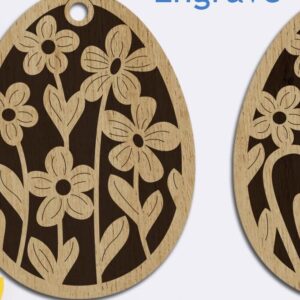 Intra απο ξύλο plywood 3mm-4mm πάχος - Πασχαλινά αυγά κομμένα με λέιζερ, πασχαλινή διακόσμηση Δίασταση 30x20 cm INTRAFABR-89697288