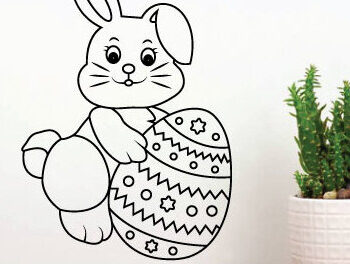 Intra απο ξύλο plywood 3mm-4mm πάχος - Πασχαλινό αυγό κομμένο με λέιζερ, διακόσμηση τοίχου Δίασταση 40x50 cm INTRAFABR-65113477 - Image 1