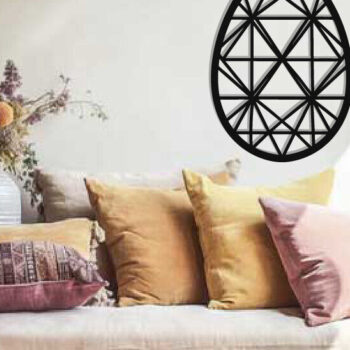 Intra απο ξύλο plywood 3mm-4mm πάχος - Τέχνη τοίχου με λέιζερ πασχαλινό αυγό Δίασταση 40x50 cm INTRAFABR-116485745 - Image 2