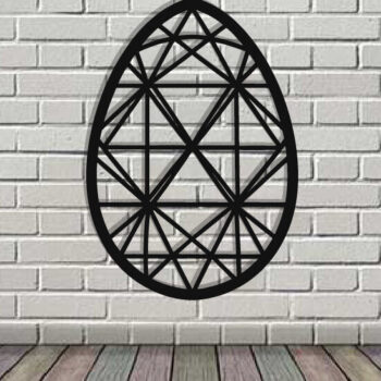 Intra απο ξύλο plywood 3mm-4mm πάχος - Τέχνη τοίχου με λέιζερ πασχαλινό αυγό Δίασταση 40x50 cm INTRAFABR-116485745 - Image 3