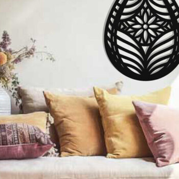 Intra απο ξύλο plywood 3mm-4mm πάχος - Τέχνη τοίχου με λέιζερ πασχαλινό αυγό Δίασταση 40x50 cm INTRAFABR-116485793 - Image 2