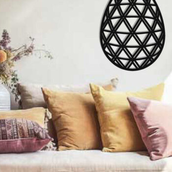 Intra απο ξύλο plywood 3mm-4mm πάχος - Τέχνη τοίχου με λέιζερ πασχαλινό αυγό Δίασταση 40x50 cm INTRAFABR-116486549 - Image 2