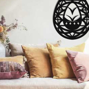 Intra απο ξύλο plywood 3mm-4mm πάχος - Τέχνη τοίχου με λέιζερ πασχαλινό αυγό Δίασταση 40x50 cm INTRAFABR-116486595 - Image 2