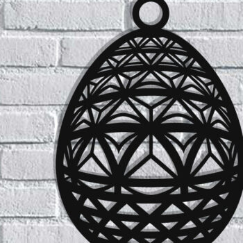 Intra απο ξύλο plywood 3mm-4mm πάχος - Τέχνη τοίχου με λέιζερ πασχαλινό αυγό Δίασταση 40x50 cm INTRAFABR-116486679 - Image 1