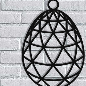 Intra απο ξύλο plywood 3mm-4mm πάχος - Τέχνη τοίχου με λέιζερ πασχαλινό αυγό Δίασταση 40x50 cm INTRAFABR-116486765 - Image 1